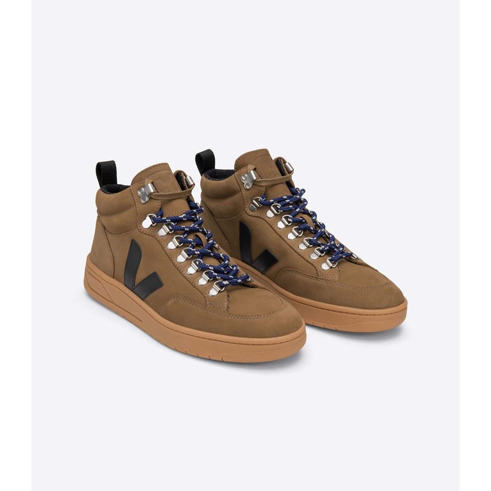 Veja RORAIMA NUBUCK Men's High Tops Coffee | CA 116QMA